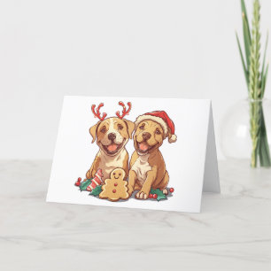 God jul Pit Bull Dogs Helgkort