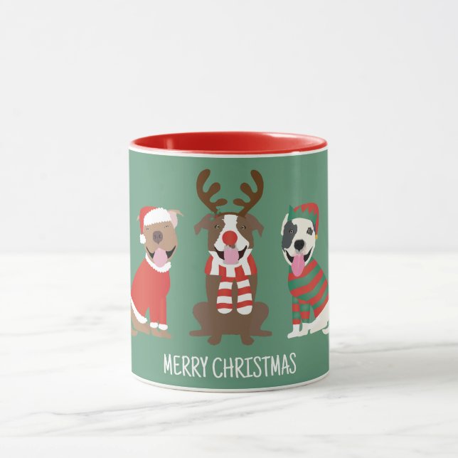 God jul Pit Bull Dogs Mugg (Center)