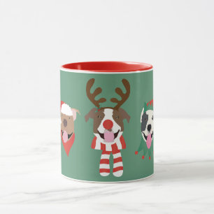 God jul Pit Bull Dogs Mugg