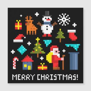 God jul pixel tecknad film