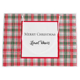 God Jul Plaid Rutmönster Röd, Vit, Grön 