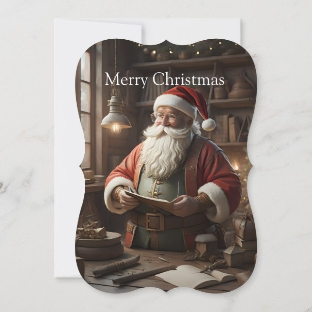 God Jul Platt Julkort Tomte Kort (Baksida)