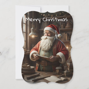 God Jul Platt Julkort Tomte  Kort