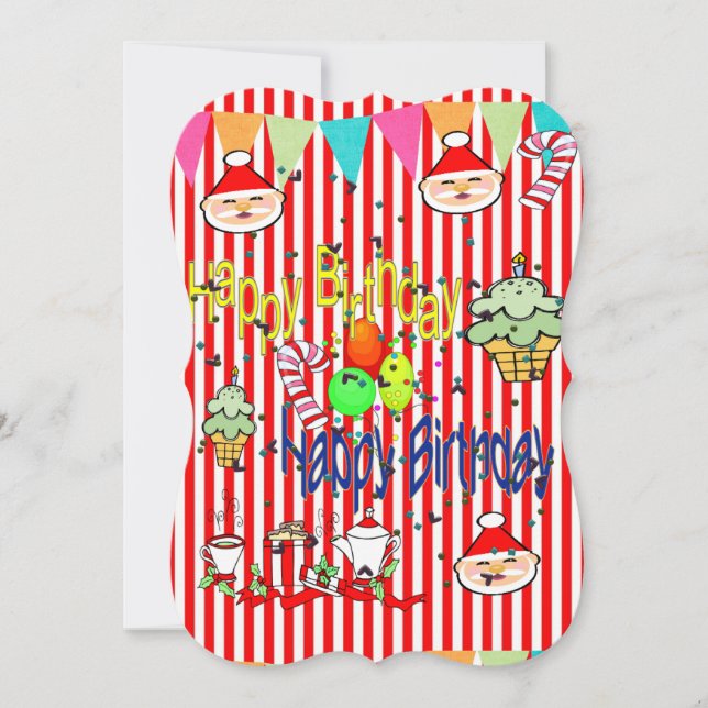 God jul-platta hälsningskort Grattis på födelsedag Kort (Framsida)