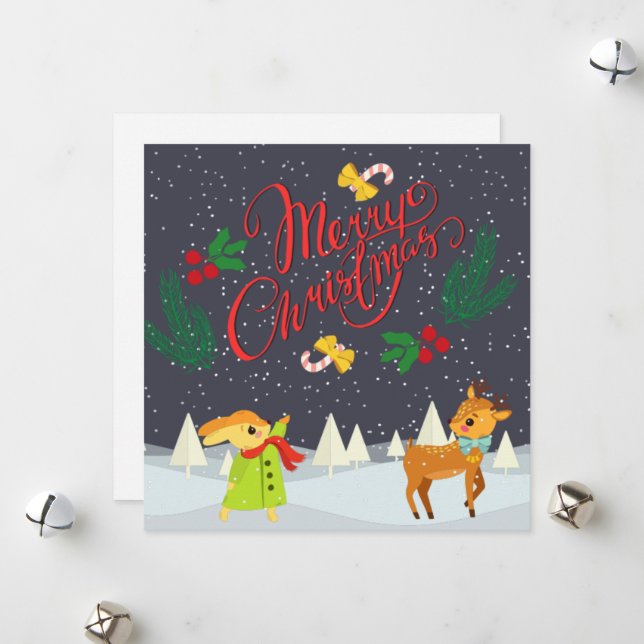 God jul-platta kort (Fram/Back In Situ)