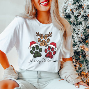 God jul Play Paw Skriv ut kvinnors T-Shirt