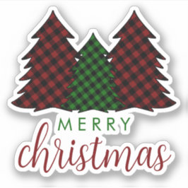 God jul PMönster Julgran Klistermärken