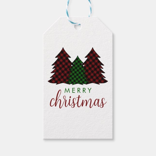 God jul PMönster Julgran Presentetikett (Framsidan)