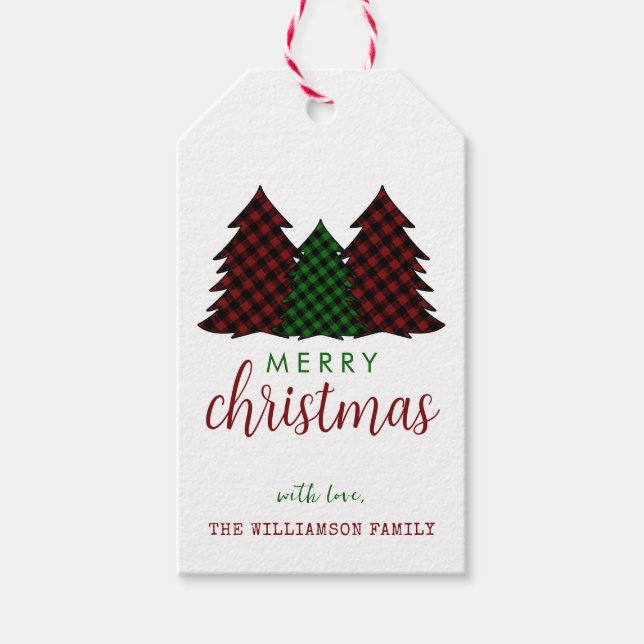 God jul PMönster Julgran Presentetikett (Framsidan)