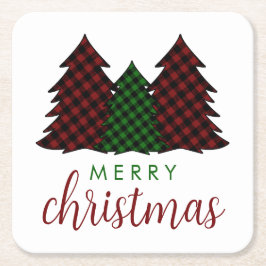 God jul PMönster Julgran Underlägg Papper Kvadrat