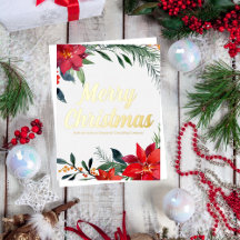 God jul Poinsettia Anpassningsbar Business Guld