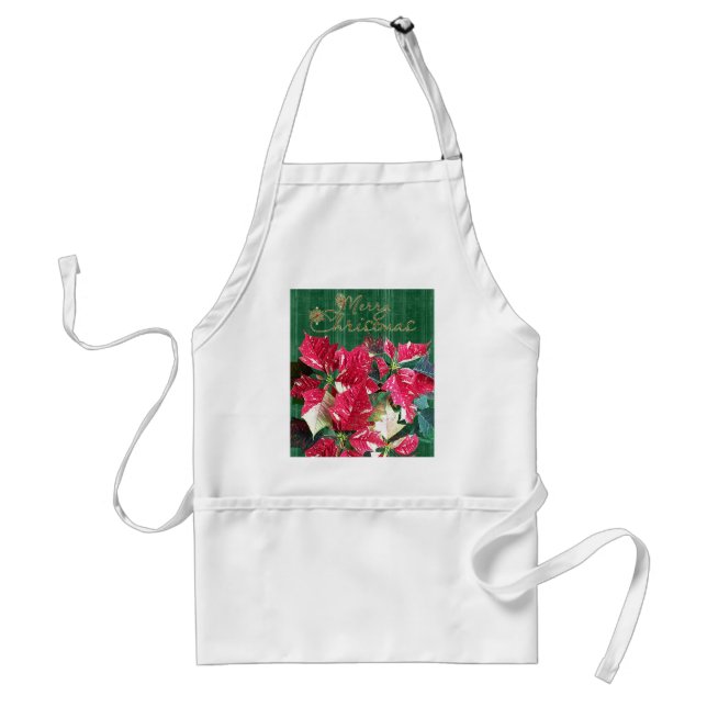 God jul Poinsettia Apron Förkläde (Framsidan)