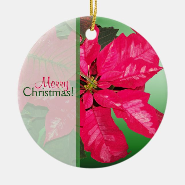God jul Poinsettia Ceramic Ornament (Framsidan)