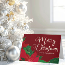 God jul Poinsettia Elegant Red Customized