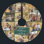 God jul Poinsettia Family Photo Collage Julgransmatta Borstad Polyester<br><div class="desc">Den söta och söta Julgran-kjolten är perfekt för julhelgen. Den innehåller en fotokollage för anpassningsbar av foton av hela familjen. Där står det: "God jul. (Namn)-familjen, " i en vit elegant, och modern handskriven kursiv skripttypografi ovanpå en bakgrund av en grönt i skogen, med en vit streck gräns och röd...</div>