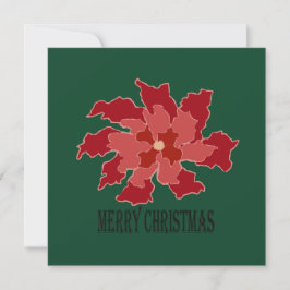 God Jul Poinsettia Inbjudningar