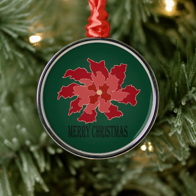 God Jul Poinsettia Julgransprydnad Metall (Träd)