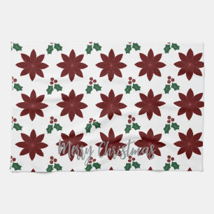 God Jul Poinsettia - Kökshandduk