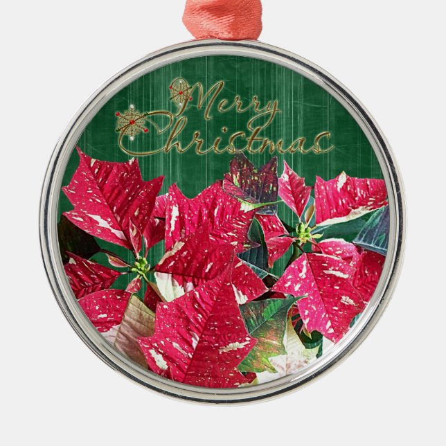 God jul Poinsettia Premium Ornament (Framsidan)