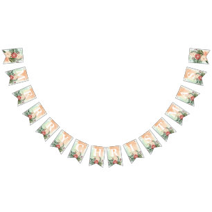 GOD JUL   Poinsettia Splendor Vimplar