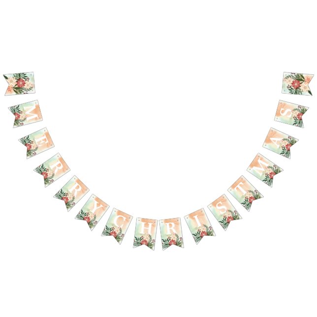 GOD JUL | Poinsettia Splendor Vimplar (Alla)