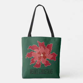 God Jul Poinsettia Tygkasse
