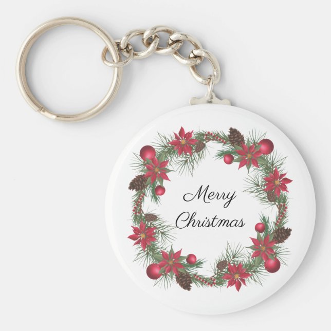 God jul Poinsettia WAN Nyckelring (Framsidan)