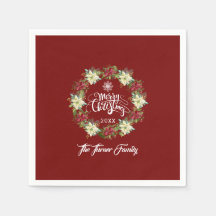 God jul Poinsettia Wandeans Monogram