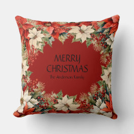 God jul Poinsettias Kudde