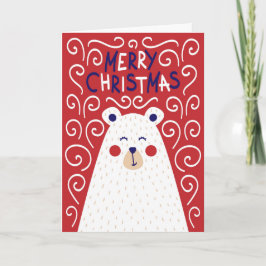 God jul Polar Bear Greeting Card Helgkort