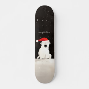 God jul Polar Bear! Mini Skateboard Bräda 18,5 Cm
