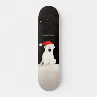 God jul Polar Bear! Mini Skateboard Bräda 18,5 Cm