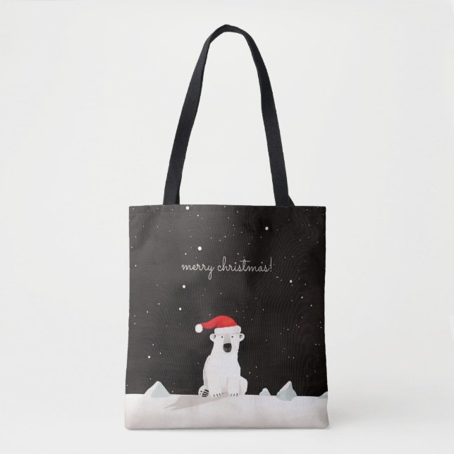 God jul Polar Bear! Tygkasse (Framsida)
