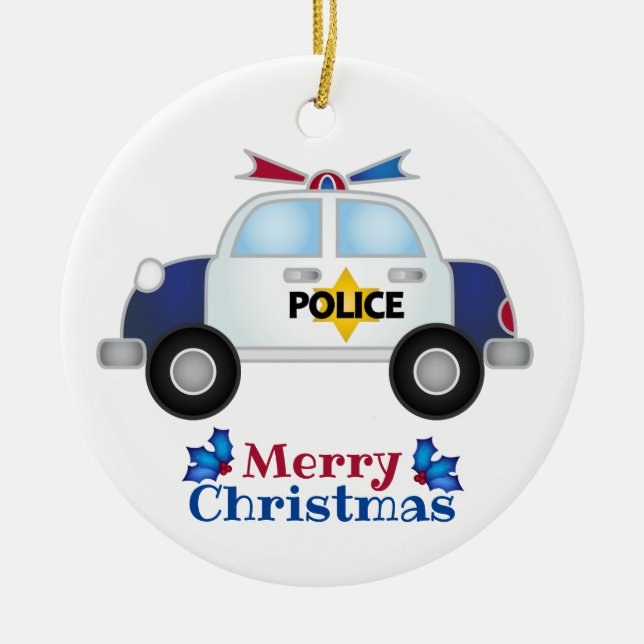 God jul polis 1 julgransprydnad keramik (Framsidan)