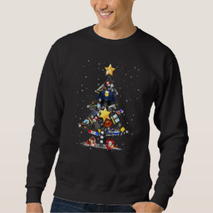 God jul polischef i Julafton Träd Lång Ärmad Tröja