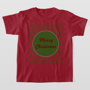 God jul Polka Dot Kids T-Shirt (Maron)