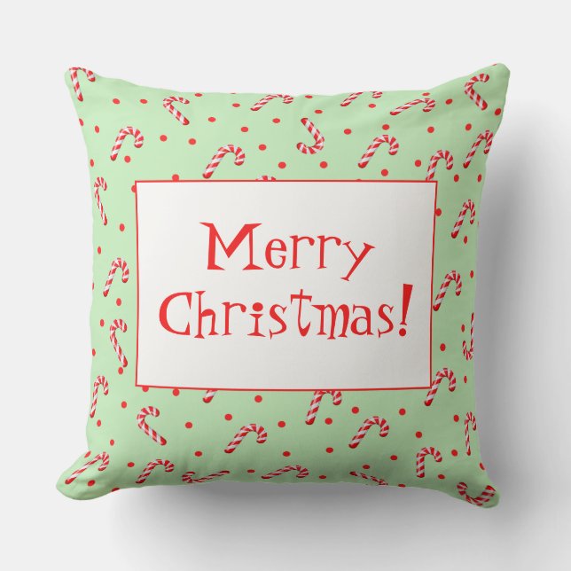 God jul Polkagrisar Dekorativ kudde (Framsida)