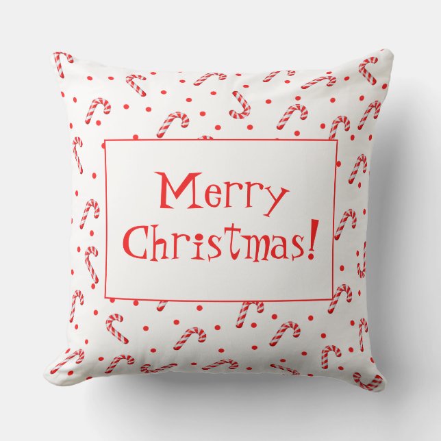God jul Polkagrisar Dekorativ kudde (Framsida)