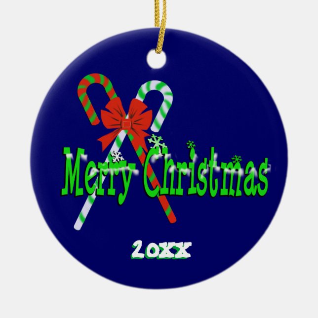 God jul Polkagrisar Julgransprydnad Keramik (Framsidan)