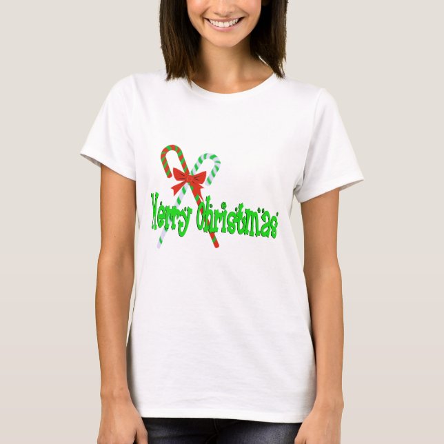 God jul Polkagrisar Tee Shirt (Framsida)
