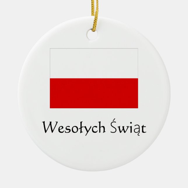 God Jul Polska Prydnad Julgransprydnad Keramik (Framsidan)