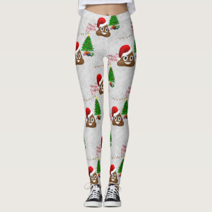 god jul poo emoji leggings