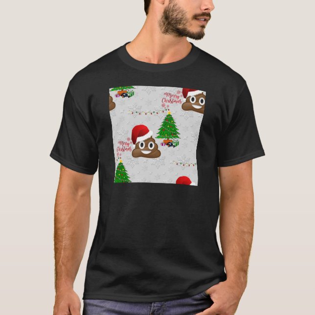 god jul poo emoji t-shirt (Framsida)
