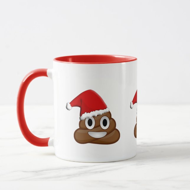 God jul poop emoji mugg (Vänster)