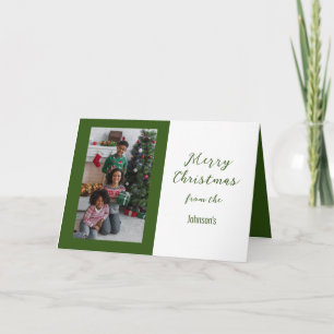 God jul Porträtt, 5 tum x 7 tum, mappat kort