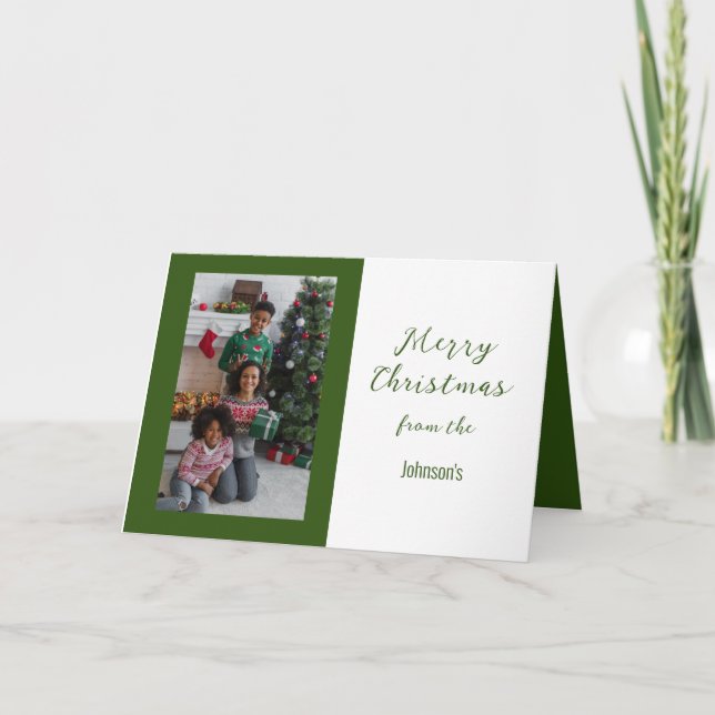 God jul Porträtt, 5 tum x 7 tum, mappat kort (Framsida)