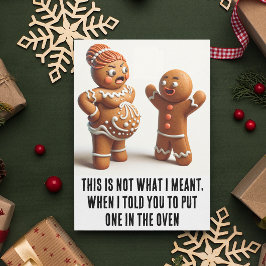 God jul: Pregnant Gingertea Cookie Kort