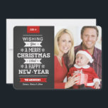 God jul Preppy Chalkboard 2014 Photo Card Julkort<br><div class="desc">Roligt och rundade hörn från festen på diskett stil-krita skriver på julhälsningsfotomallen på platta kort från trendiget. Rustik schalkboard stil med svart bakgrund med stil-typografi av retro och vintage gräns. Lägg till ditt favoritfamiljefoto eller baby först helgdag bild och anpassa texten. Modern väg att skicka semesterhälsningar i lycklig till alla...</div>