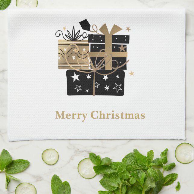 God jul Presenter i julköket Kökshandduk (Vikta)