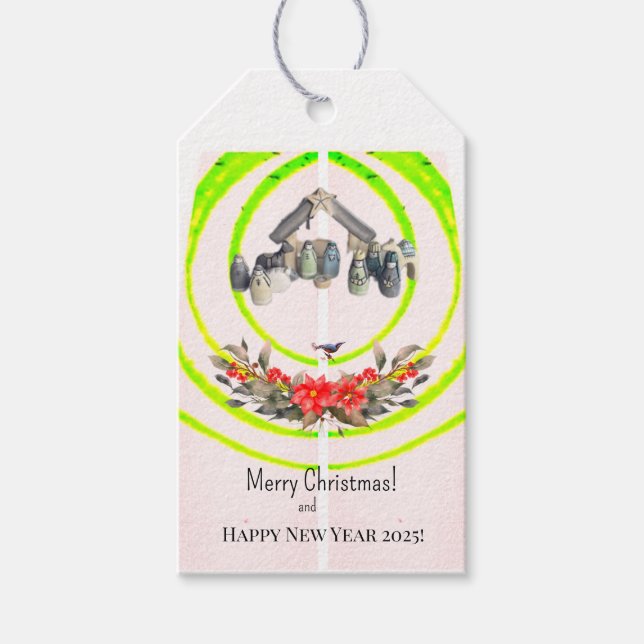 God jul! presentetikett (Framsidan)